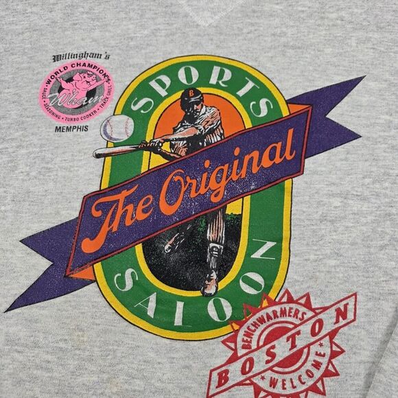 Vintage Discus Athletic Sweatshirt Mens Large Original Sports Saloon 90s USA - Picture 3 of 12